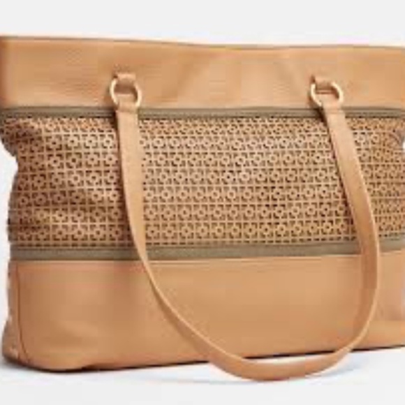 NWT Hammitt Andersen Breeze Block Tan And Brushed Gold Tote - Picture 4 of 16